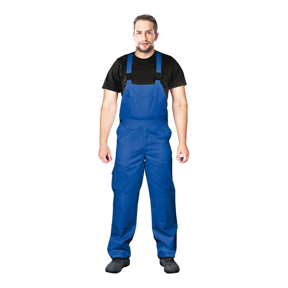 Leber & Hollman Herren Arbeits-Latzhose LH-Bister, 65 % Polyester 35 % Baumwolle 270 g/m2, mit Tasch