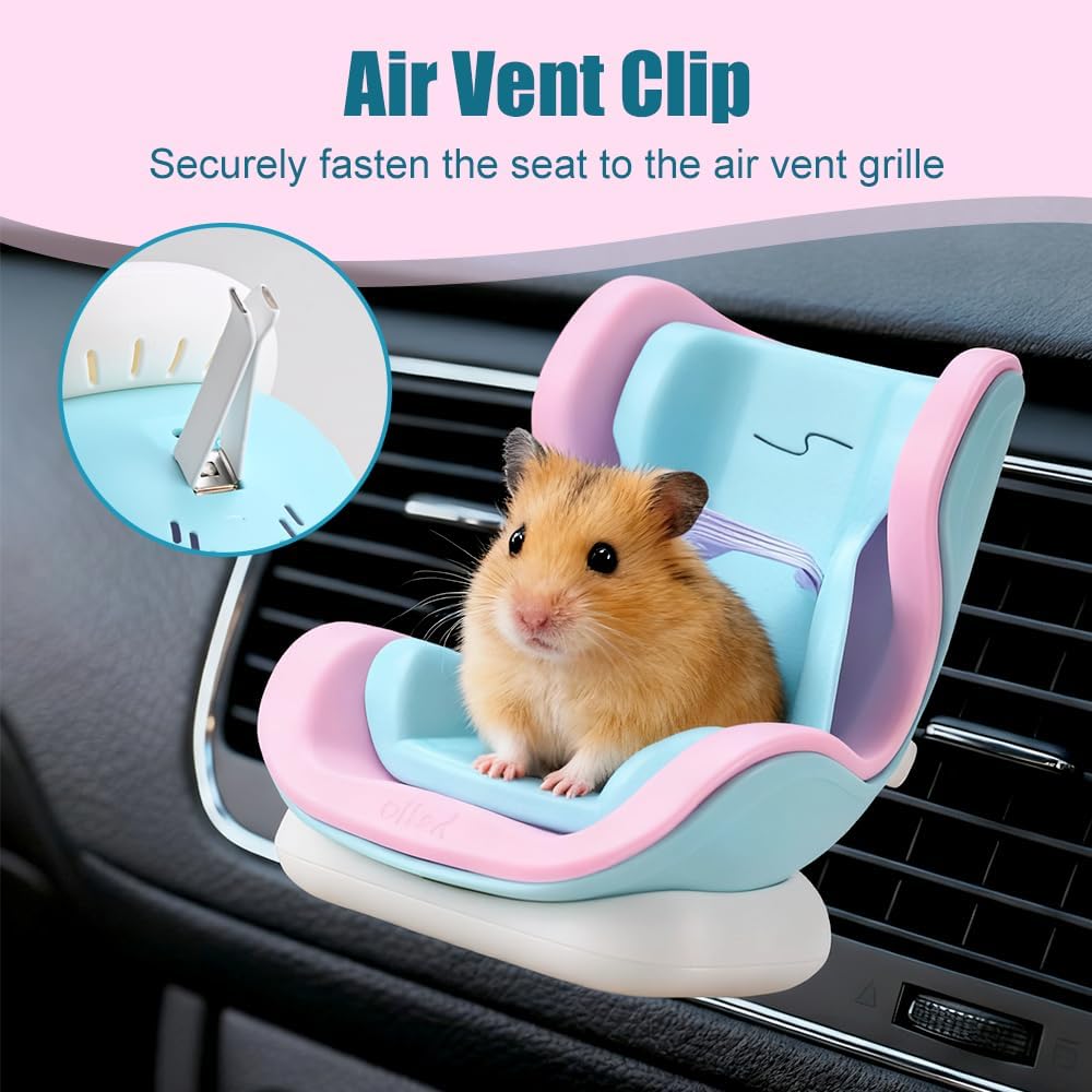 Mini Autositze für Hamster, Kleine Autositz-Lüftungshalterung mit Verstellbare Gurte, Kleintier Sich