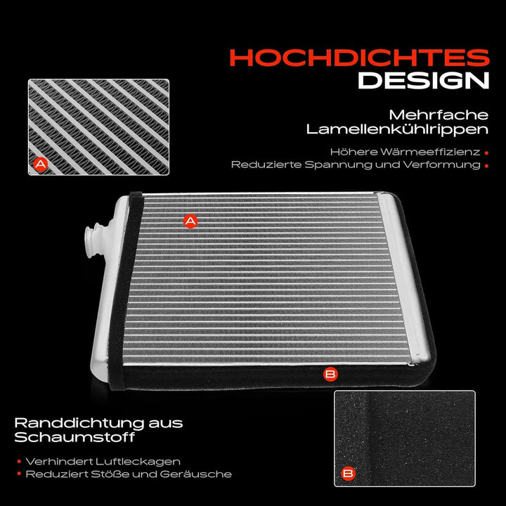 Frankberg Wärmetauscher Innenraumheizung Kompatibel mit A4 2007-2015 A4 Allroad 2009-2016 A4 Avant 2