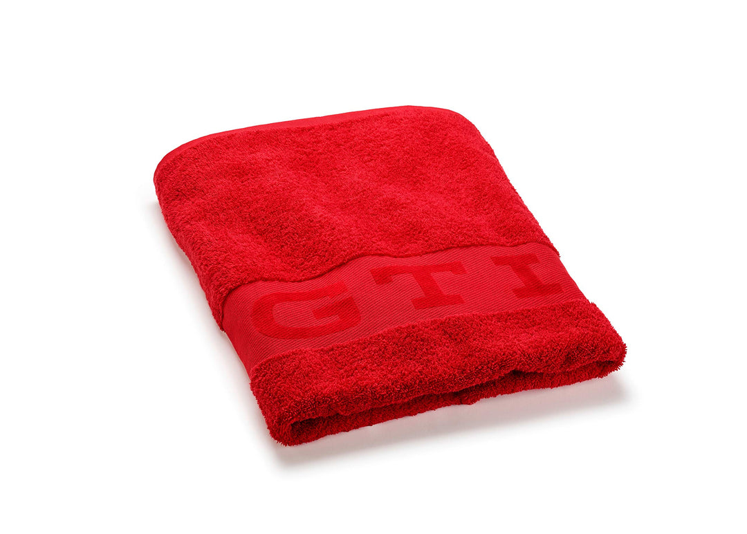 Volkswagen 5HV084500645 Strandtuch GTI Logo Badetuch Handtuch 180x80cm Badelaken, rot