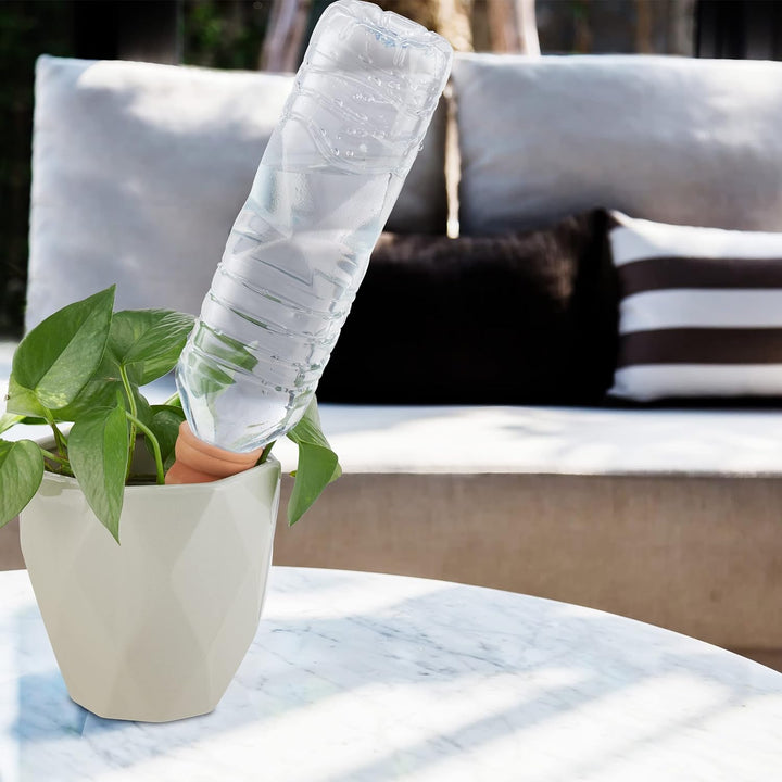 Relaxdays 12 x Tonkegel Bewässerung, Bewässerungshilfe Pflanzen, für 1,5 L Flaschen, Giesshilfe, HxD