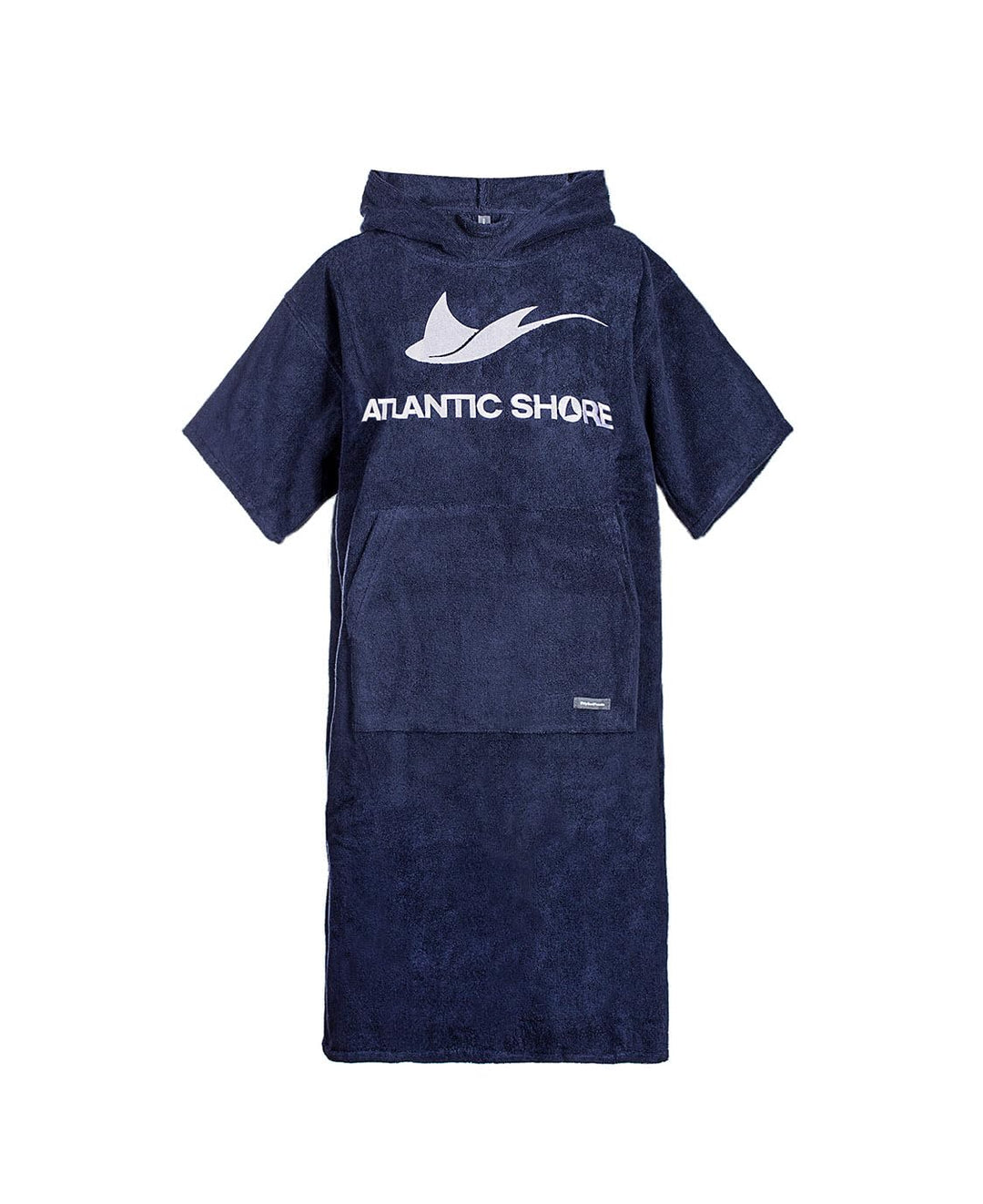 ATLANTIC SHORE | Surf Poncho | Badeponcho mit Kapuze aus 100% Baumwolle | Unisex | Basic für Erwachs