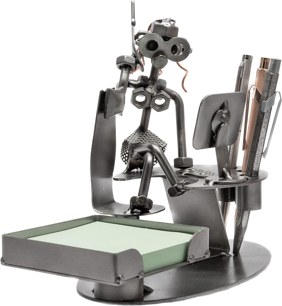 STEEMO Schraubenmännchen - Schrauben-Lady Büro Managerin Schreibtisch-Deko Geschenk 22x10x16 cm