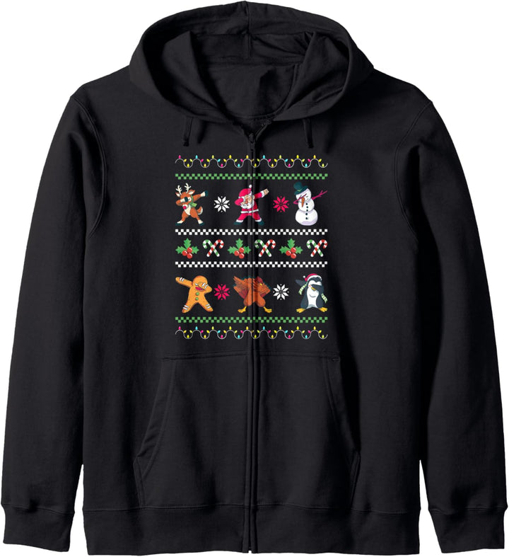 Dabbing Santa Claus Dab Dance Santa Santa Christmas Pajama Kapuzenjacke