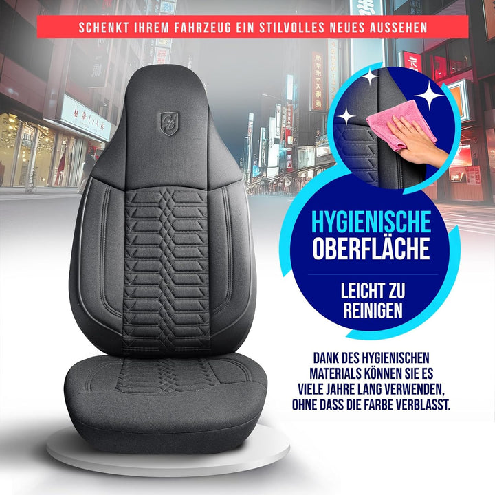 Wohnmobil Sitzbezüge kompatibel mit FIAT Ducato, Citroën Jumper, Peugeot Boxer - Schonbezüge Set aus