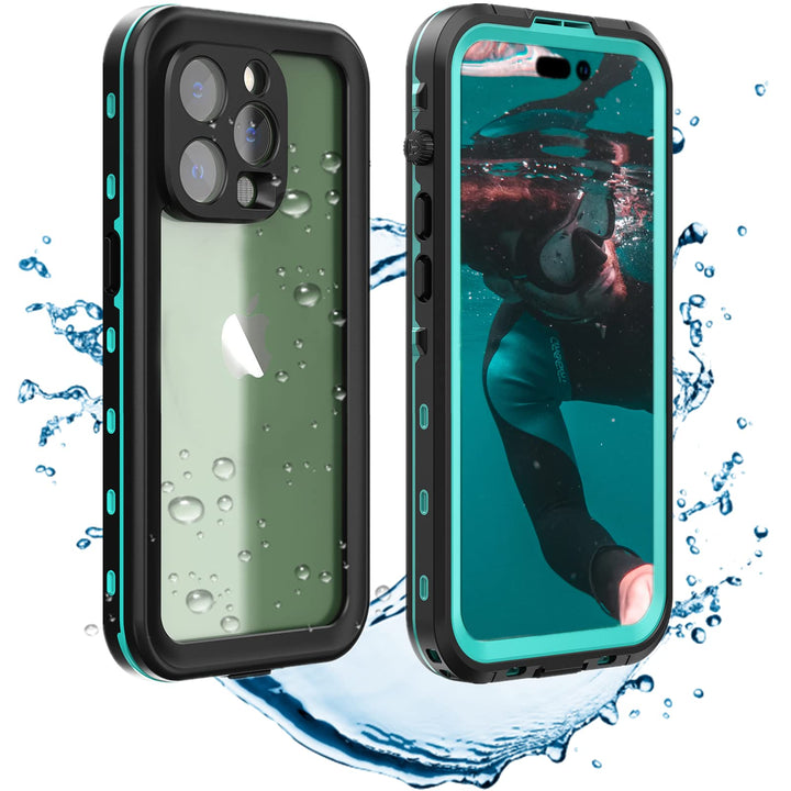 für iPhone 14 Pro Hülle,IP68 Wasserdicht Stossfest Staubdicht Handyhülle mit Eingebauter Displayschu
