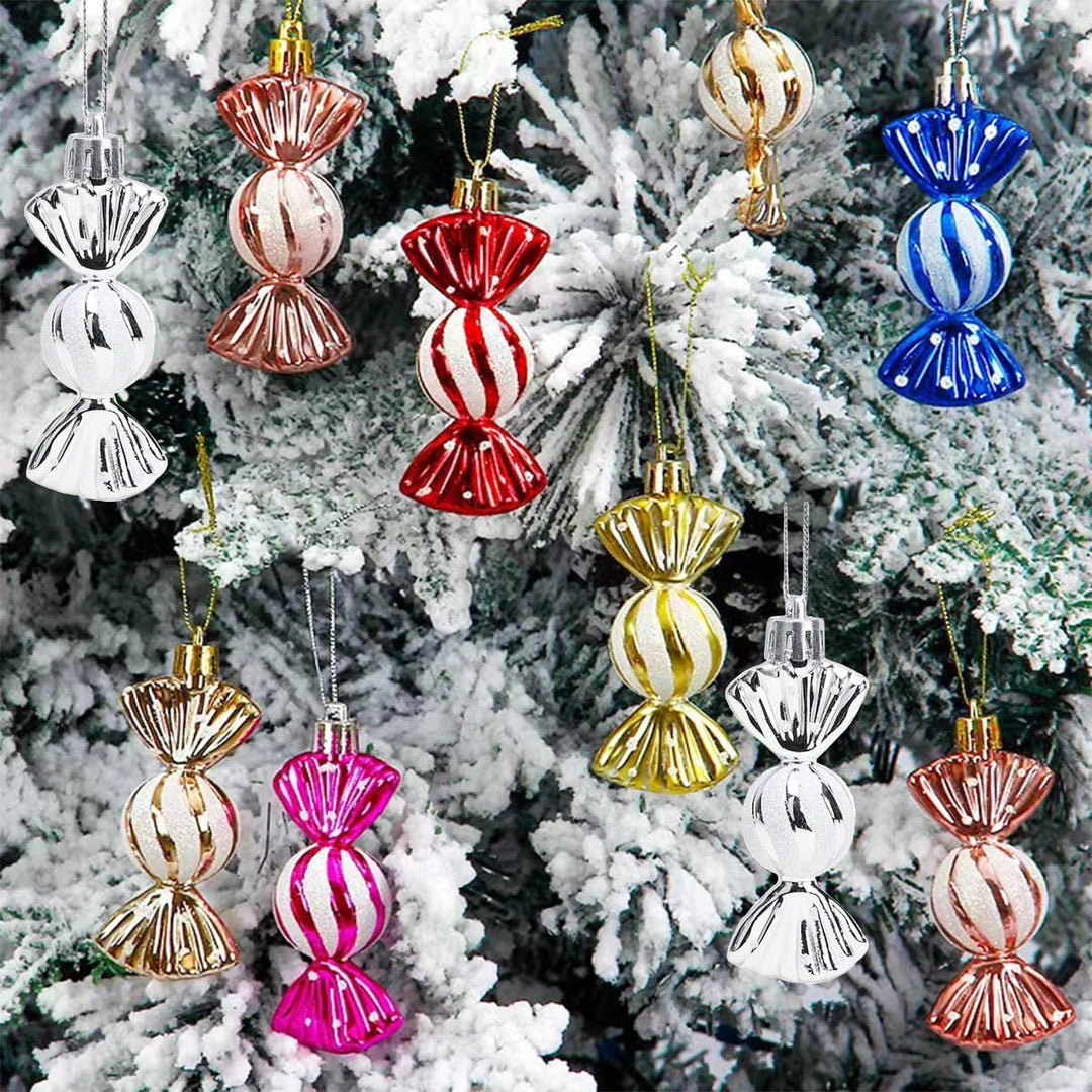 18 Stück Zuckerstangen Weihnachten Deko Weihnachtskugeln Zuckerstangen Deko Glitzer Weihnachtsbaumsc
