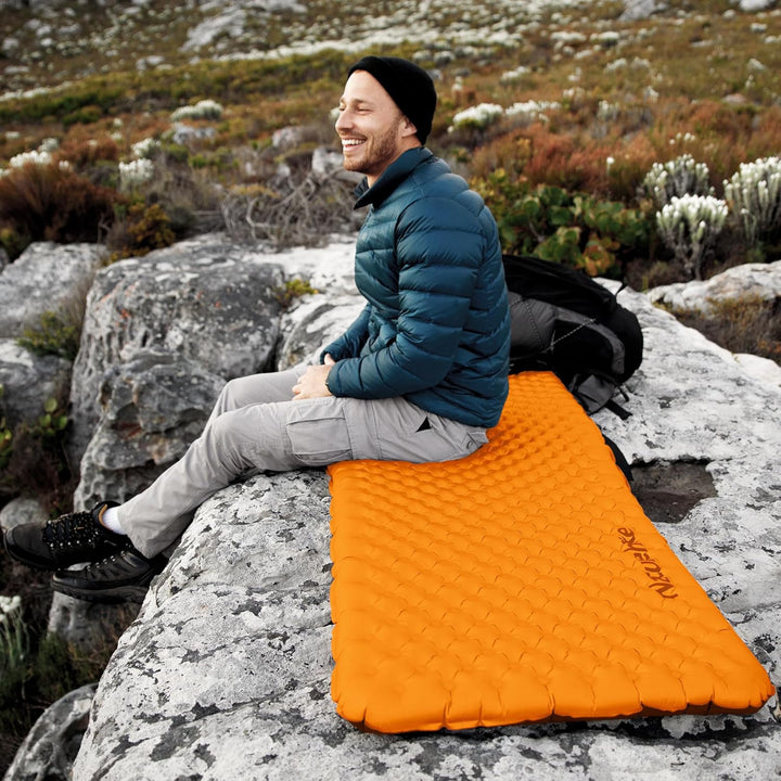 Naturehike Camping Isomatte Ultraleicht 5,8 R-Wert, 8 cm Dicke Aufblasbare Isomatte 4 Jahreszeiten L