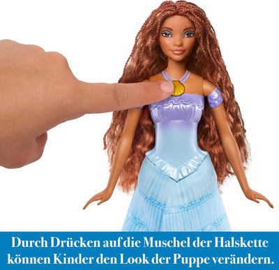 Mattel Disney Prinzessin Arielle Puppe, inspiriert vom Film The Little Mermaid, Verwandlung: Mensch-