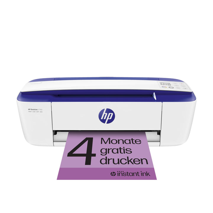 HP DeskJet 3760 Multifunktionsdrucker 4 Monate gratis drucken mit HP Instant Ink inklusive, Drucken,