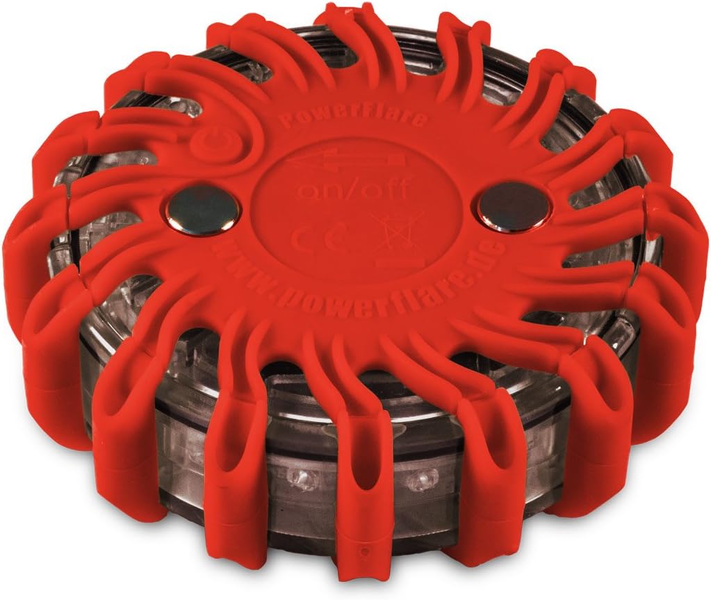 LIFE IS SIMPLE Powerflare LED Batterie Signallicht in rot, Rot