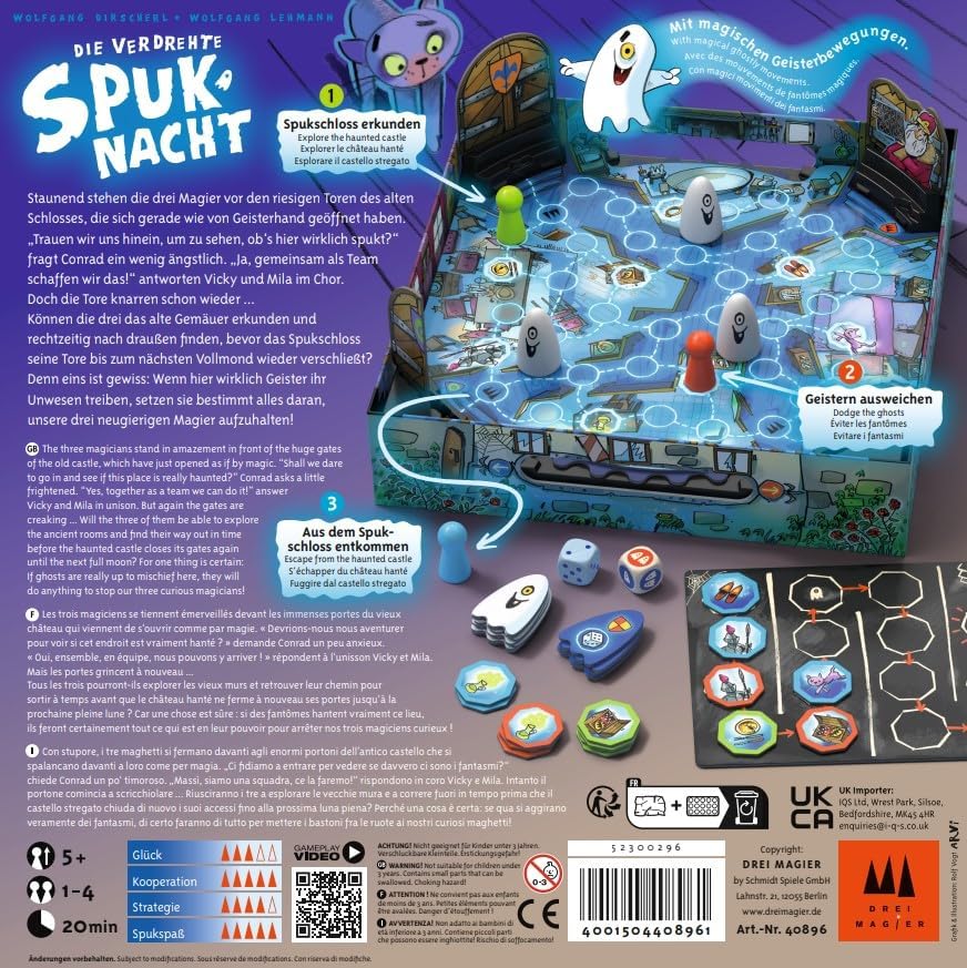 Schmidt Spiele 40896 Die verdrehte Spuknacht, Drei Magier Kinderspiel