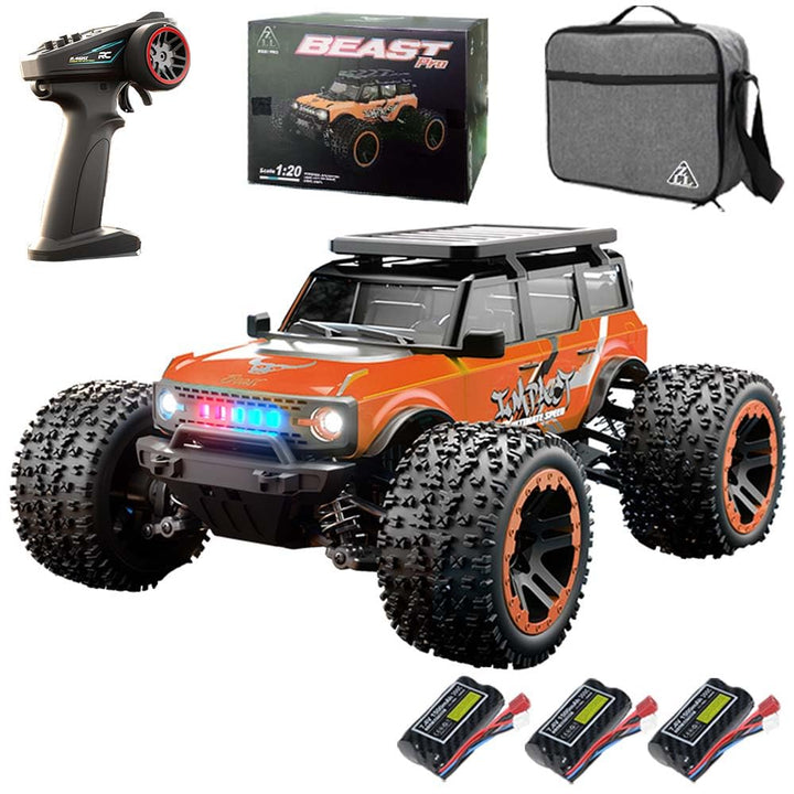 Ferngesteuertes Auto 1/20 4WD Monster Truck 40KM/H, 2.4 GHz RC Offroad Race Buggy für Erwachsene, Wa