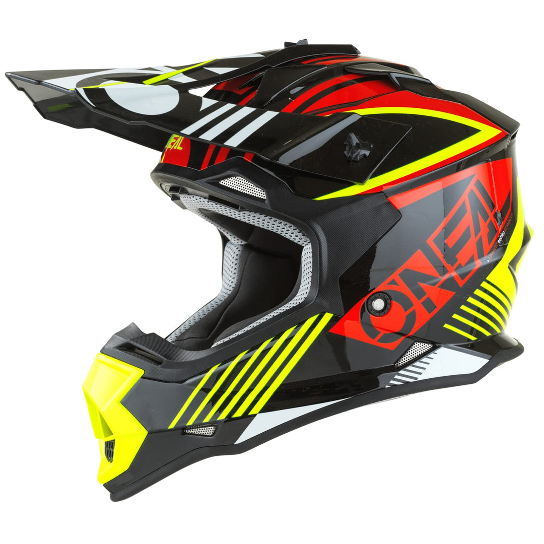 O'NEAL 2 SRS Helm Rush S (55/56 cm) Rot/Neongelb, S (55/56 cm) Rot/Neongelb