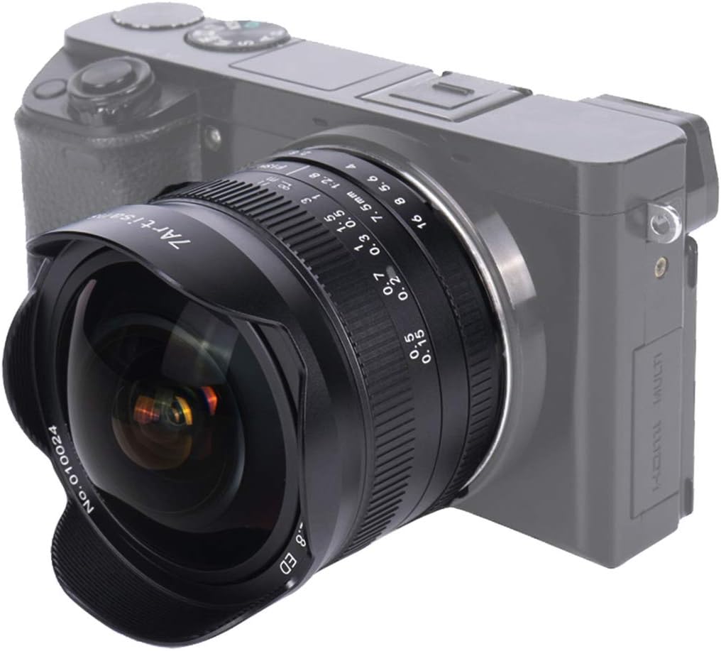 7Artisans 7,5 mm F2,8 II APS-C Fisheye -Objektiv mit 190° Blickwinkel für Fujifilm Fuji X-F X-A1, X-