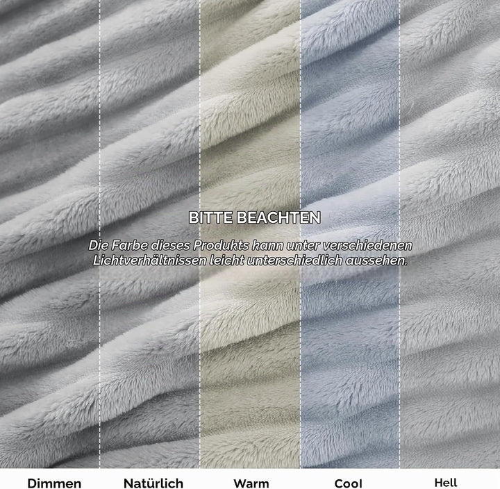 BEDSURE Sherpa Decke Hellgrau - Warme Dicke Kuscheldecke Flauschig, Sofadecke Couchdecke Winterdecke