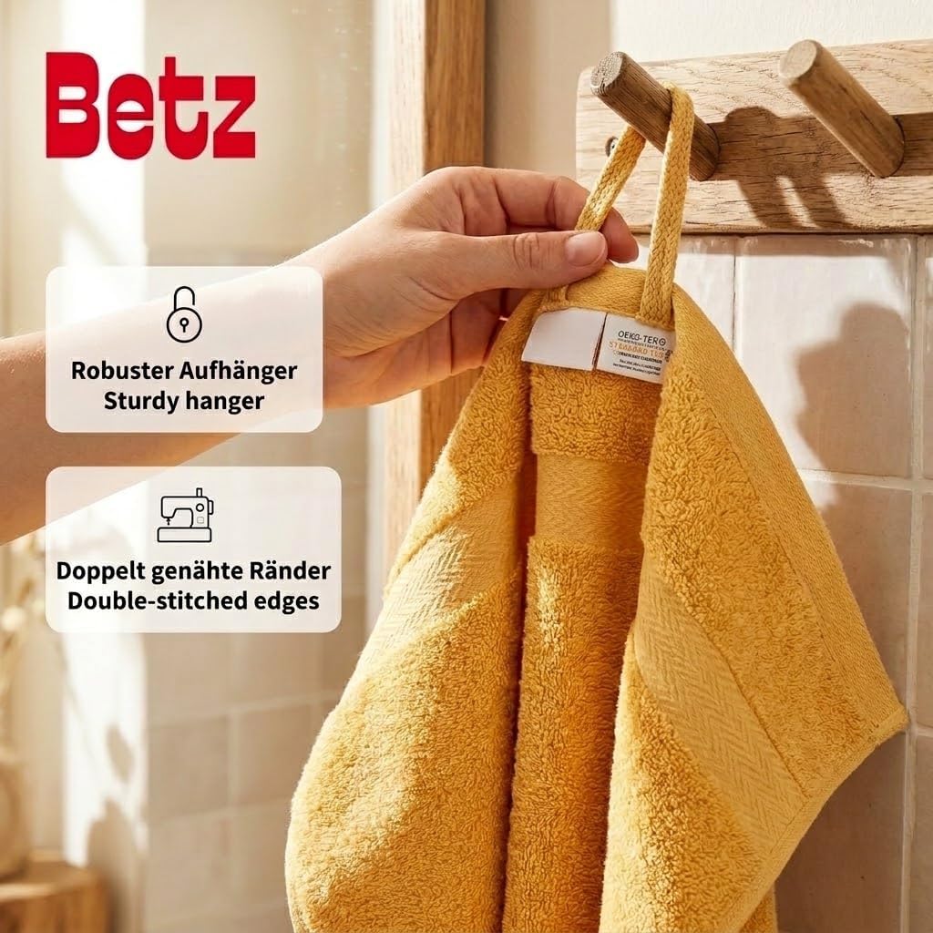 Betz 12-TLG. Handtuch Set Premium 100% Baumwolle 2 Duschtücher 4 Handtücher 2 Gästetücher 2 Seiftüch