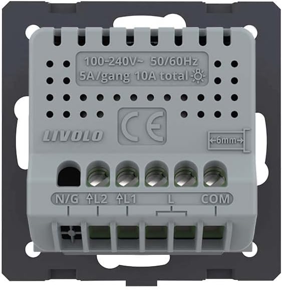 Glas Touch Lichtschalter Funkschalter Steckdosen Wechselschalter uvm in grau Kompatibel mit LIVOLO (