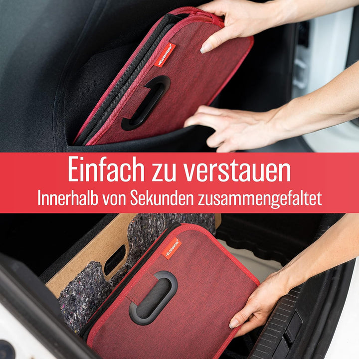 HELDENWERK Kofferraumtasche faltbar mit Anti-Rutsch-Klett - Kofferraum-Organizer, Auto Faltbox, Eink