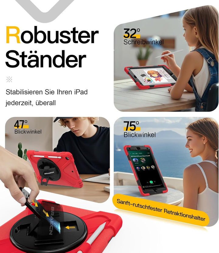 BRAECN Hülle für Neue iPad 10.2 Zoll (iPad 9./8./7. Generation), Robuste Stossfeste Schutzhülle mit