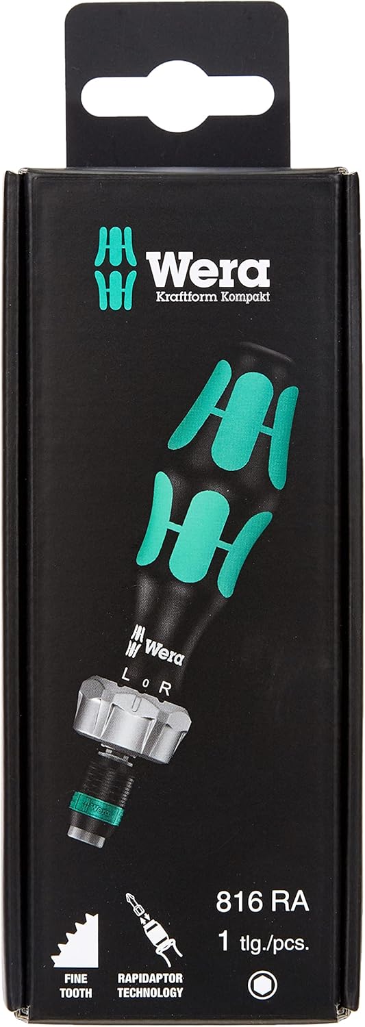 Wera Ratschenschraubendreher 816 RA, 1/4 Zoll x 142.0 mm, 05051461001 / Einzelbett, / Einzelbett