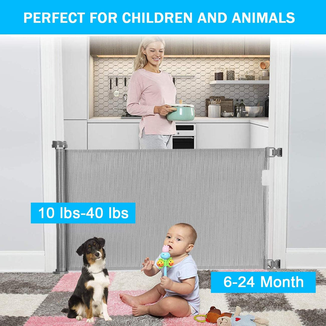 Wodondog Baby-treppenschutzgitter,0-150 cm, 83 cm Hoch,türschutzgitter ausziehbar, Einhändig Bedienb