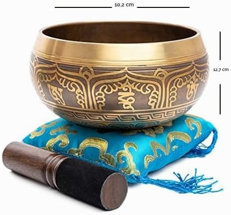 Tibetisches Klangschalen-Set, einfach zu spielen, authentisch, handgefertigt für Meditation, Klangch