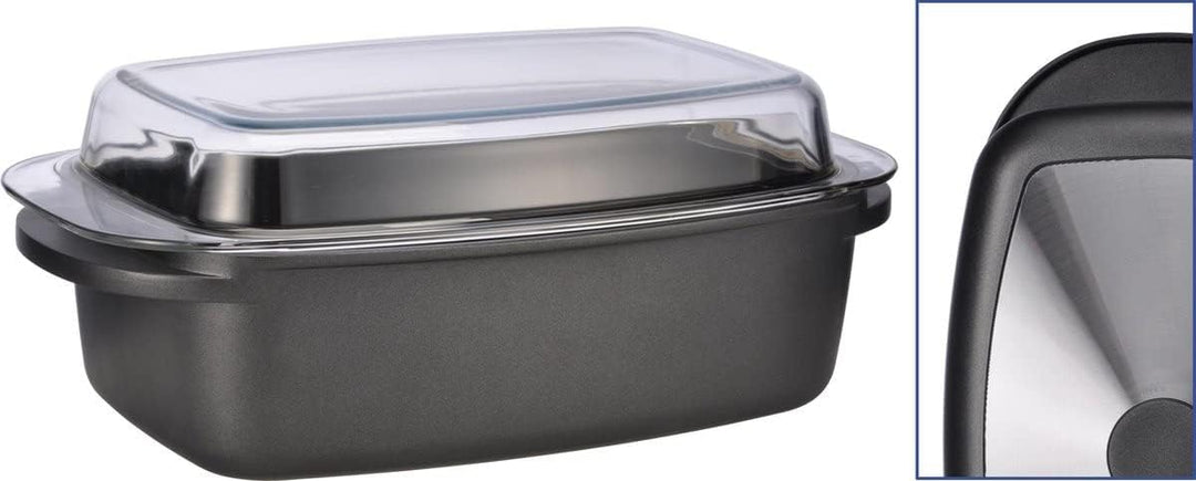 Haushalt International 6 Liter Alu Guss Bräter Alugussbräter Aluguss Bräter Antihaftbeschichtung Dec