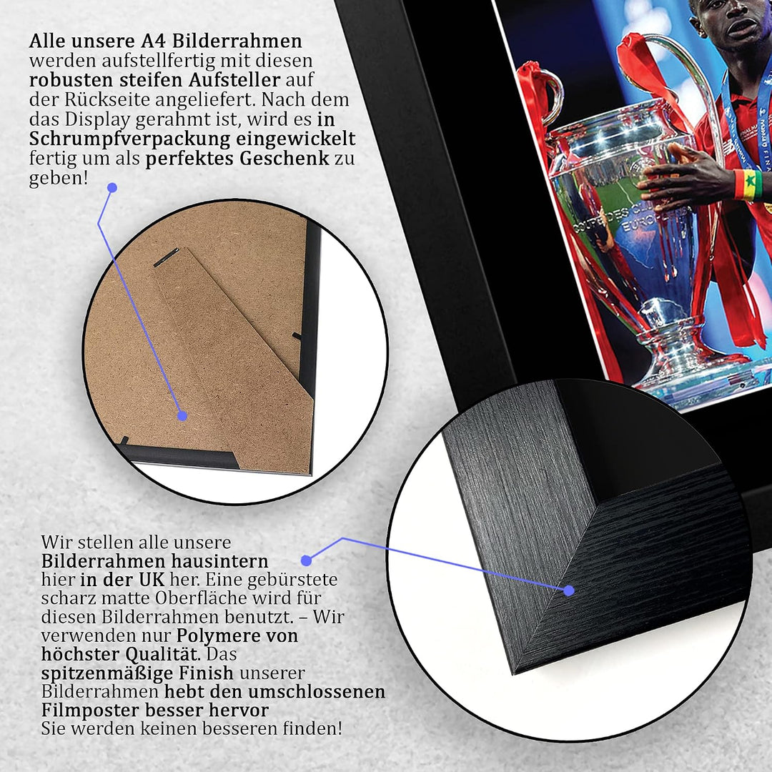 HWC Trading Sadio Mane A4 Gerahmte Signiert Gedruckt Autogramme Bild Druck-Fotoanzeige Geschenk Für