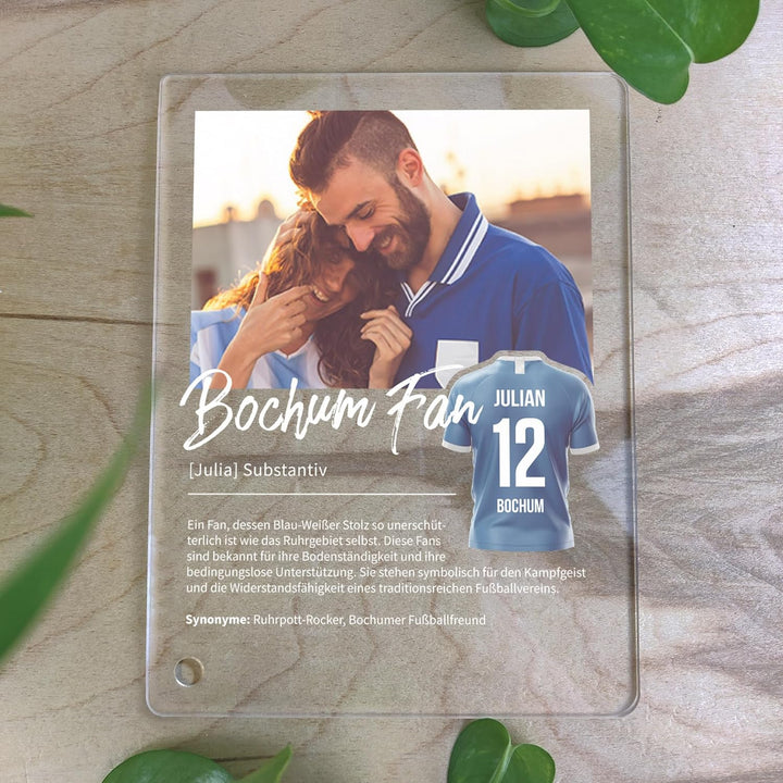 Bochum Geschenk personalisiert - Acryl Geschenk - Definition: Bochum Fan - Bochum Fanartikel, Bochum