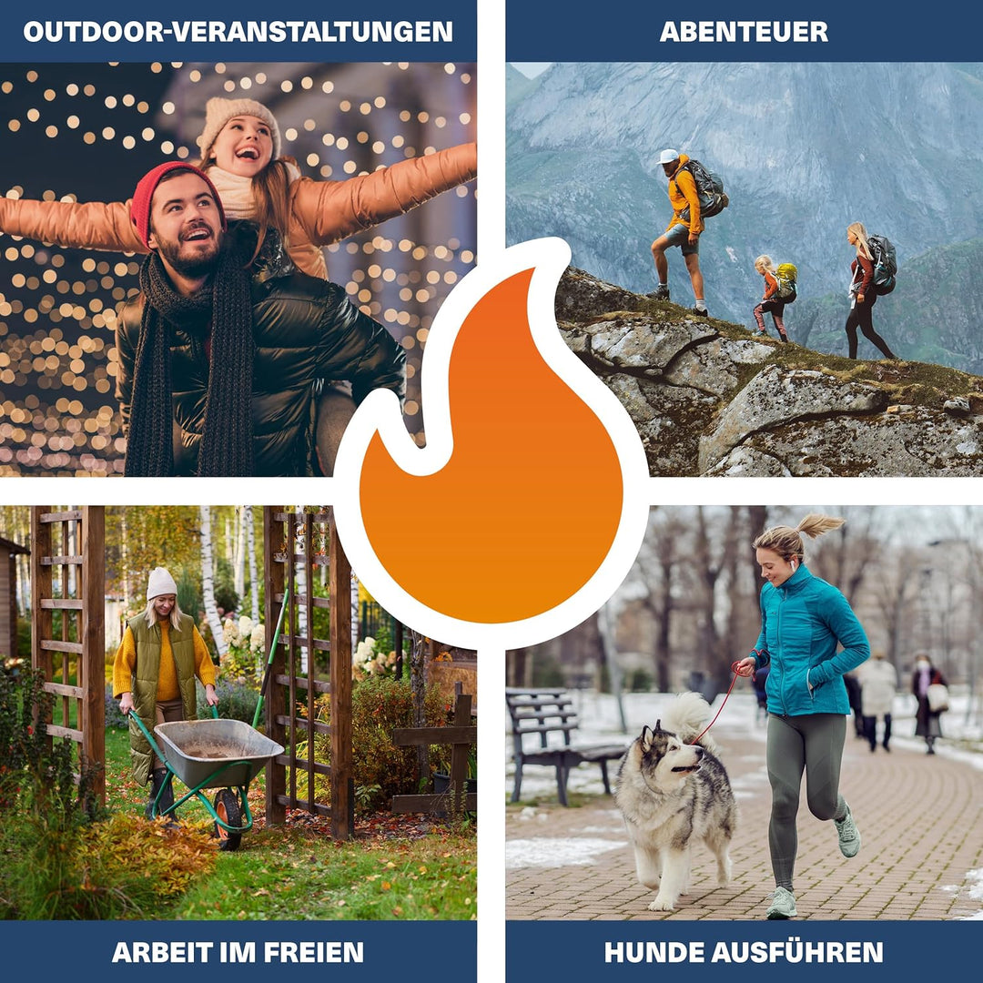 Bramble - Luftaktivierte Handwärmer - 100% Natürlich - Taschenwärmer für Outdoor, Wandern, Golf, Fus