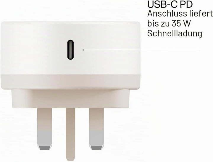 Twelve South PowerBug Magnetic Qi2 Wireless Wall Mount Charger &amp; 35W USB-C Port Hub with Standby Mod