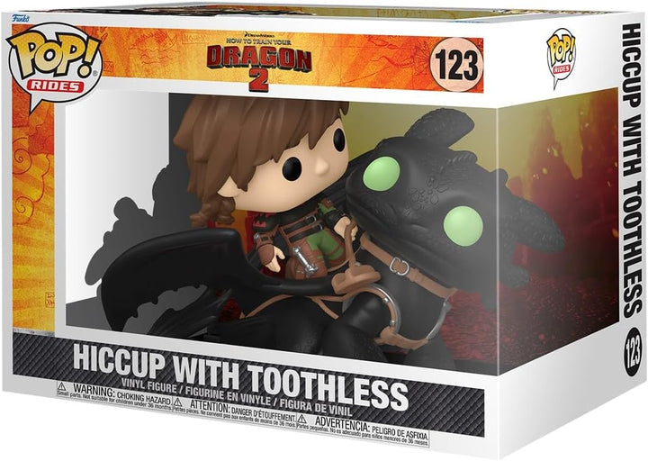 Funko Pop! Rides Deluxe: HTTYD – Hiccup mit Toothless - How to Train Your Dragon - Vinyl-Sammelfigur