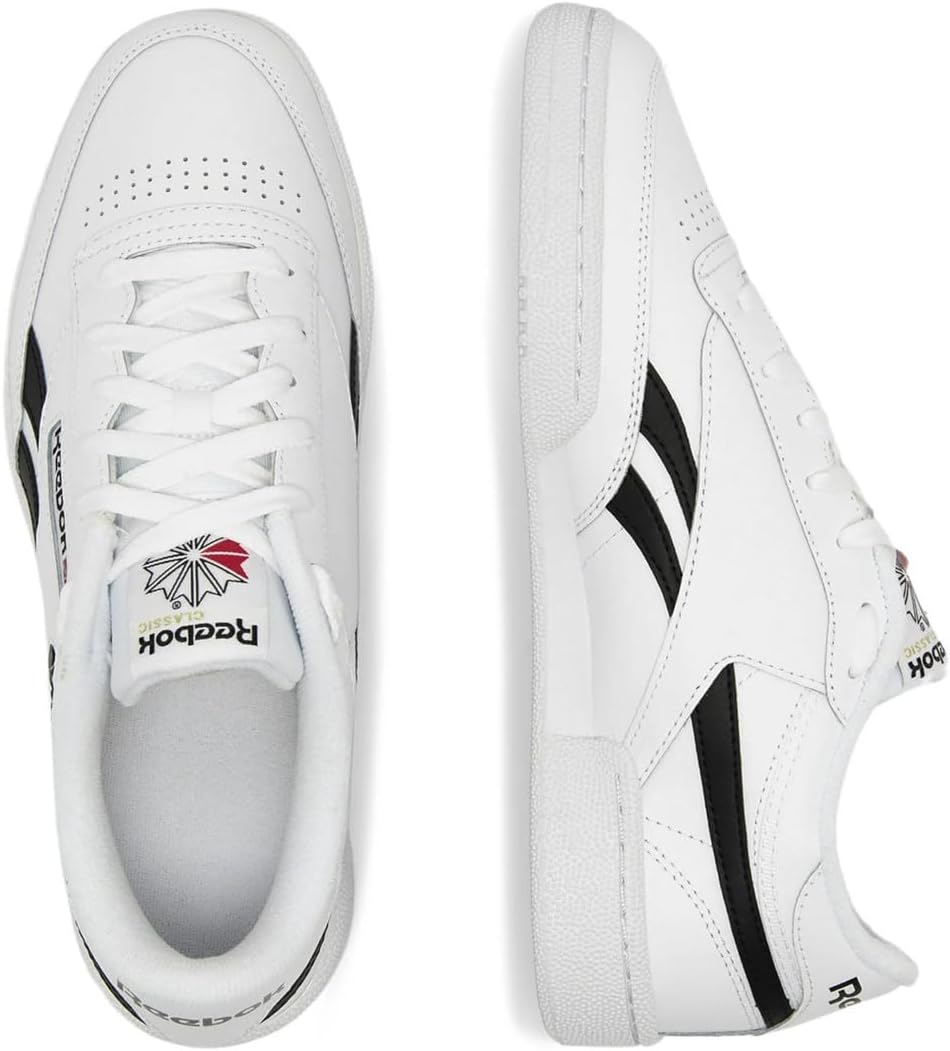 Reebok Unisex Club C Revenge Sneaker 34 EU Ftwwht Black Ftwwht, 34 EU Ftwwht Black Ftwwht