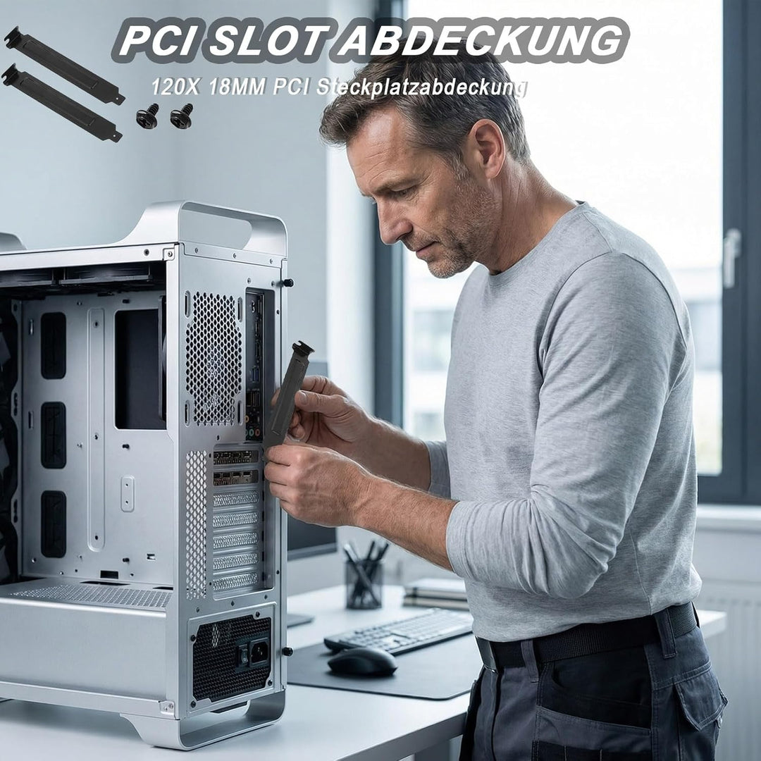 PCI Slot Abdeckung 12 Stück, 120X 18MM PCI Steckplatzabdeckung, Steckplatzabdeckungen, Hartstahl Sta