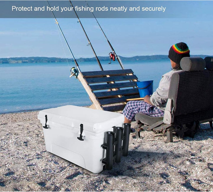 Angelrutenhalter, 3 Röhrenhalter, Wandmontage, Rutenhalter, tragbare Angelrutenhalter für Boote, Gar