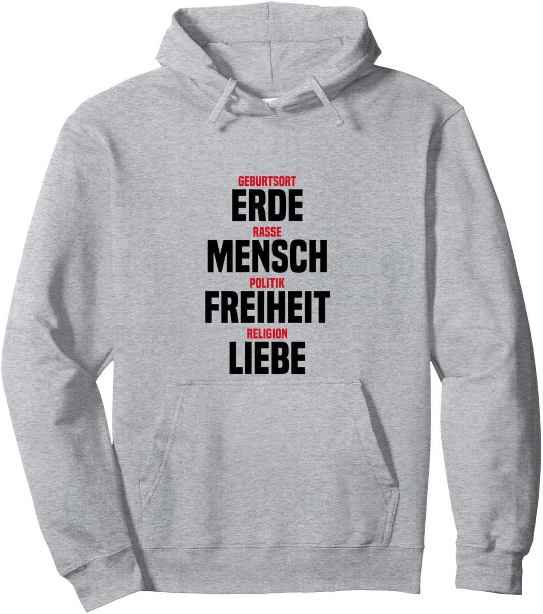 Geburtsort Erde Rasse Mensch Antirassismus Pullover Hoodie
