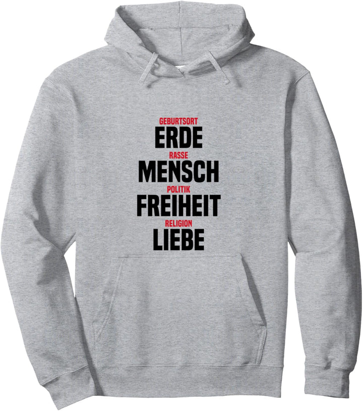 Geburtsort Erde Rasse Mensch Antirassismus Pullover Hoodie