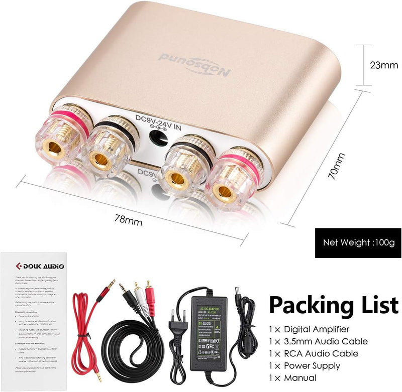 Nobsound NS-10G Pro Hi-Fi DSP Mini Digital Verstärker 100W Bluetooth 4.2 System Stereo Audio Home wi