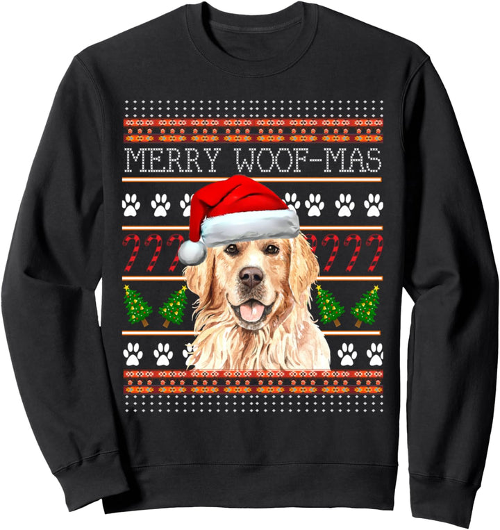Golden Retriever Hund Hässlicher Weihnachtspullover Sweatshirt