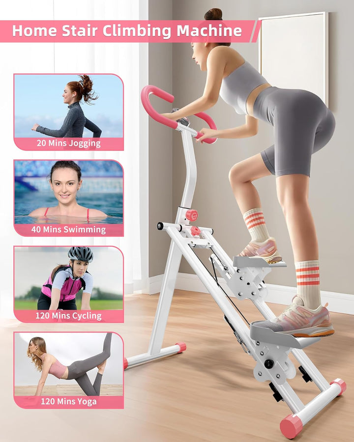 Vertikale Klettermaschine,Stair Stepper für Home Gym Übung,Vertical Climber Trainingsgerät mit Griff