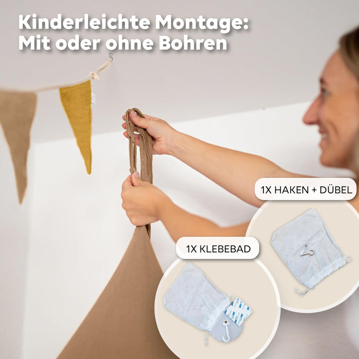 Baldachin Kinderzimmer [in 12 Farben] - Betthimmel aus 100% Baumwolle Musselin Handmade für Mädchen