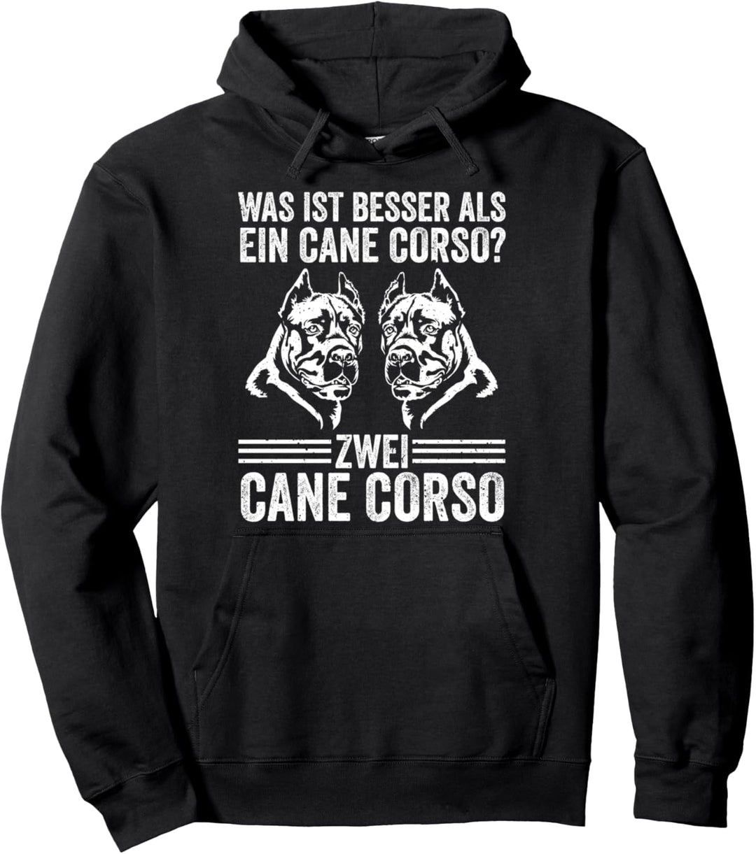 Zwei Cane Corso Hundestock Corso Pullover Hoodie