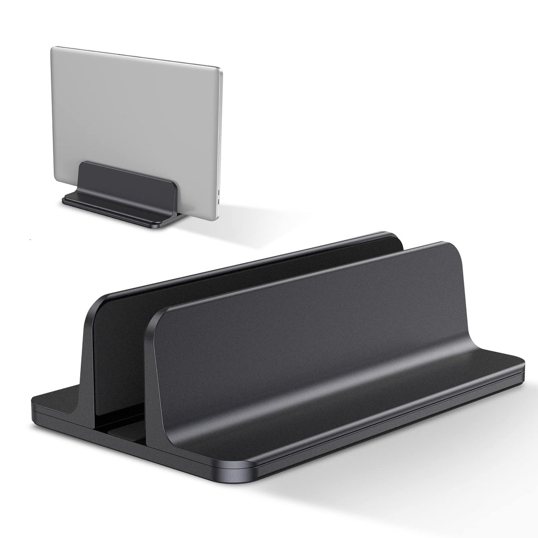 Bewahly Vertikaler Laptop Ständer, Aluminium Verstellbarer Notebook Ständer Platzsparender Halterung