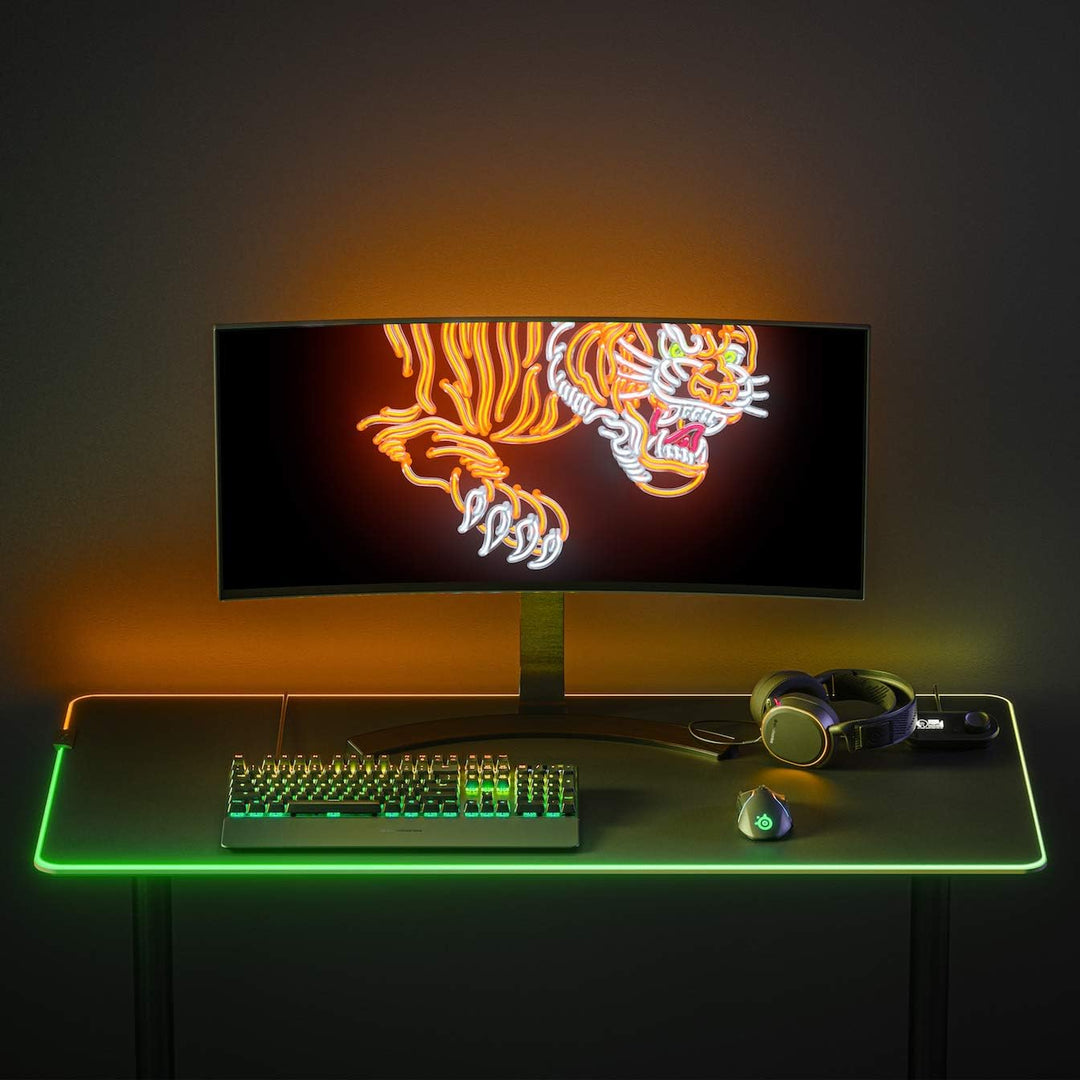SteelSeries QcK 3XL Prism RGB - Gaming-Oberfläche - Optimiert für Kapillarproben - 2 Zonen RGB-Beleu