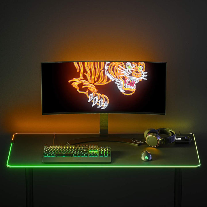 SteelSeries QcK 3XL Prism RGB - Gaming-Oberfläche - Optimiert für Kapillarproben - 2 Zonen RGB-Beleu