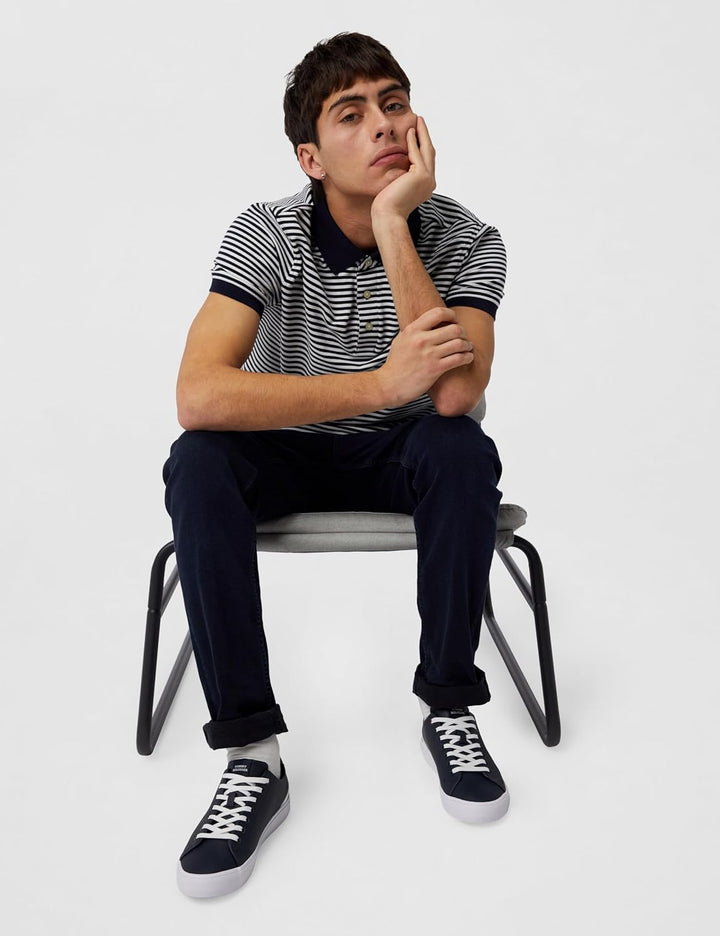 Tommy Hilfiger Herren Th Hi Vulc Core Low LTH Stripes Fm0fm04778 Vulkanisierte Sneaker 42 EU Blau De