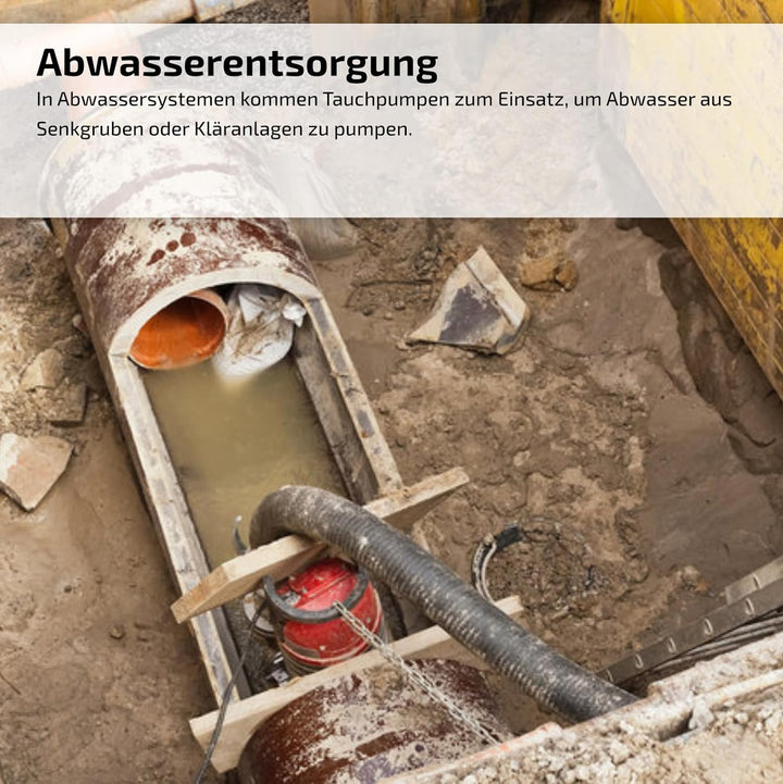 Tauchpumpe 550 Watt 6000l/h Flachsaugend Flachsaugpumpe Poolpumpe Gartenpumpe Wasserpumpe Klarwasser