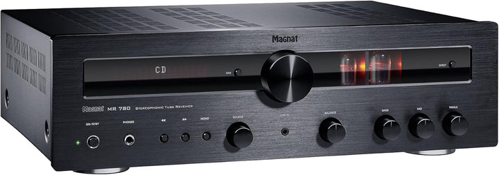 Magnat MR 780, schwarz - robuster Stereo Hybrid-Receiver mit hochwertiger Aluminium-Front und hoher