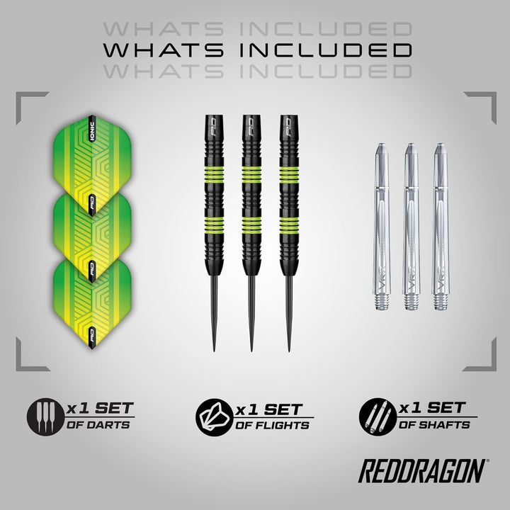RED DRAGON Freestyle Tungsten Darts Set mit Flights und Schäfte 24.0 Gramm, 24.0 Gramm